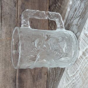 McDonald's Batman Forever Robin Collector's 3D Embossed Glass Mug Vintage 1995